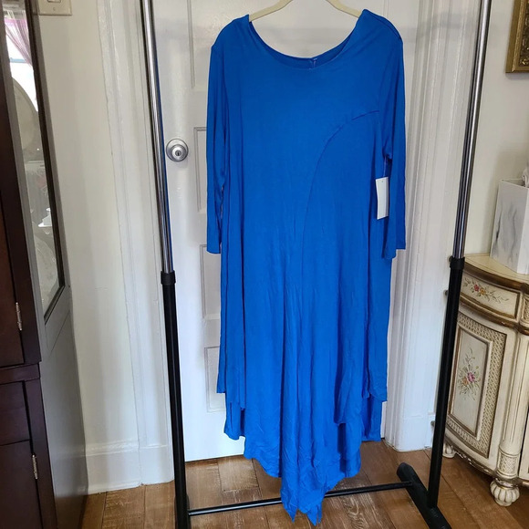 Soft Surroundings Women's Alexandra Asymmetrical Long Maxi Dress Size Large NWT - Picture 1 of 8